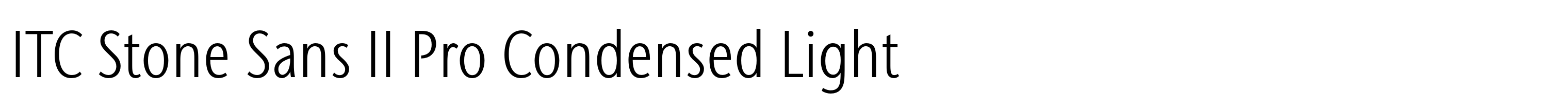 ITC Stone Sans II Pro Condensed Light